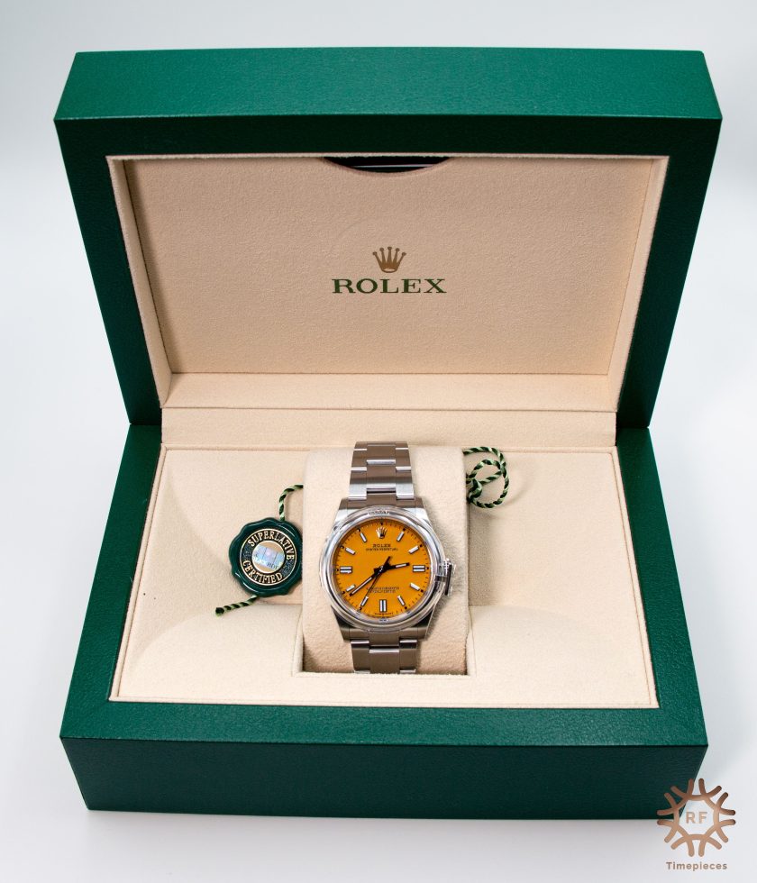 Rolex Oyster Perpetual 126000 Yellow dial (2021) - Image 18