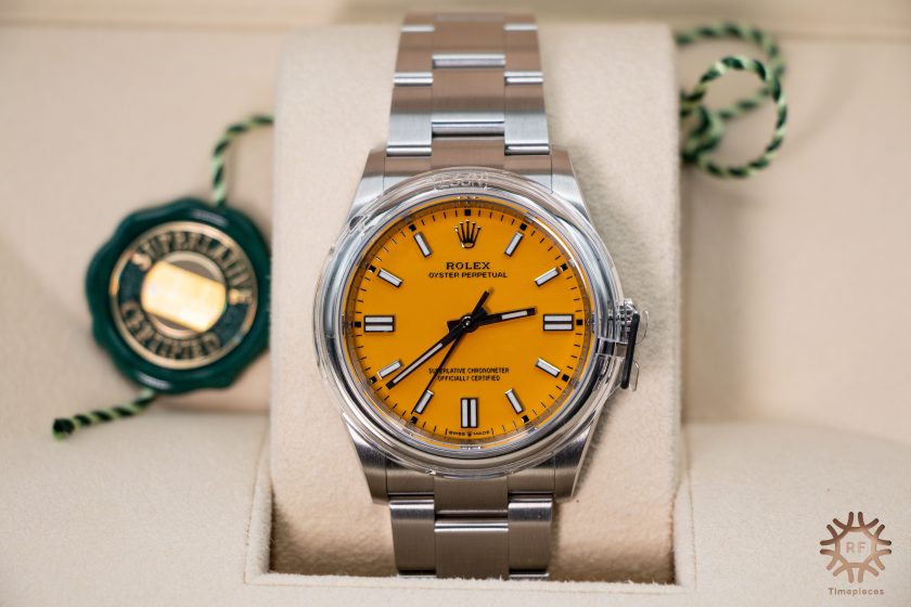 Rolex Oyster Perpetual 126000 Yellow dial (2021) - Image 19